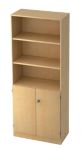 Hammerbacher Regalschrank Melaminharzbeschichtete Spanplatte 4 Fachböden abschließbar 800 x 420 x 2.004 mm Ahorn Braun