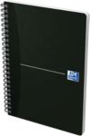 OXFORD Office Essentials Collegeblock DIN A5 Kariert Spiralbindung Karton Schwarz Nicht perforiert 180 Seiten 90 Blatt
