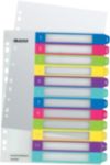 Leitz WOW PC-beschriftbares Register 1244 DIN A4 Maxi Mehrfarbig 12-teilig 11 Löcher Polypropylen 1 bis 12