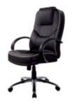 Viking Realspace Rome2 Executive Chair Basic Tilt Bonded Leather Fixed Armrest Height-Adjustable Seat Black 110 Kg