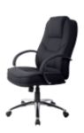 Viking Realspace Rome2 Executive Chair Basic Tilt Fabric Fixed Armrest Height-Adjustable Seat Black 110 Kg