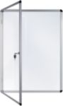 Bi-Office Enclore Indoor Lockable Notice Board Magnetic 6 X A4 Wall Mounted Lacquered Steel 72 (W) X 67.4 (H) Cm White