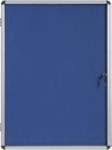 Bi-Office Enclore Indoor Lockable Notice Board Non Magnetic 16 X A4 Wall Mounted 94 (W) X 128.8 (H) Cm Blue