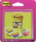 Post-It Super Sticky Notes Cube 76 X 76 Mm Neon Assorted Colours 75 Sheets