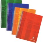 Clairefontaine METRIC Notizbuch DIN A5+ Liniert Spiralbindung Laminierter Karton Farbig sortiert Perforiert 100 Seiten 5...