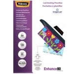 Thumbnail - Fellowes ImageLast Enhance Laminierfolien DIN A4 Glänzend 80 Mikron (2 x 80) Transparent 100 Stück