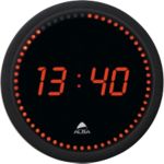 Alba Wanduhr HorLED 30 x 4 cm Schwarz