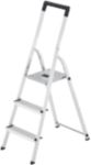 Hailo Stufenleiter L40 Easyclix Silber 3 Stufen 43 x 136 cm