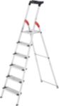 Hailo Stufenleiter XXL Easyclix Silber 6 Stufen 51 x 13 x 190 cm