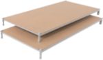 ARNO SPACE ISOBOIS Regale 2 Fachböden Verzinkt 1.000 x 500 x 62,5 mm Braun 2 Stück