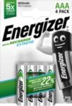Energizer Rechargeable Battery Extreme Aaa 800 Mah Nickel Metal Hydride (Nimh) 1.2 V Pack Of 4