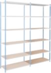 ARNO SPACE Arno - Workshop Anbauregal 6 Fachböden Verzinkt 1.000 x 400 x 2.500 mm Blau