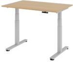 Thumbnail - Hammerbacher XDSM VXDSM Elektrisch Höhenverstellbar Sitz-Stehschreibtisch Rechteckig Eiche T-Fuß 1.200 (B) x 800 (T) x 1...