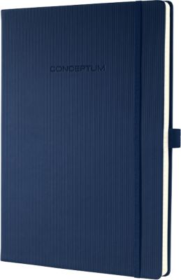 Thumbnail - Sigel Conceptum A4 Gebunden Midnight Blue Hardcover-Notizbuch Kariert 97 Blatt