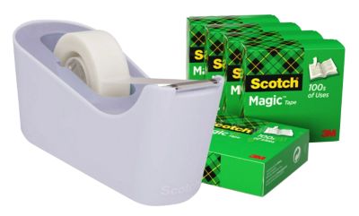 Scotch Tape Dispenser Set Magic C18-6L Lavender 19 Mm (W) X 33 M (L)