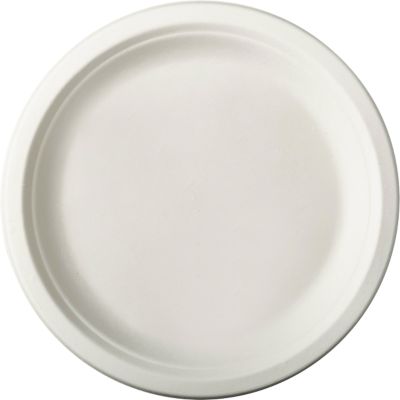 Assiettes PAPSTAR Canne à sucre Blanc 100 Unités