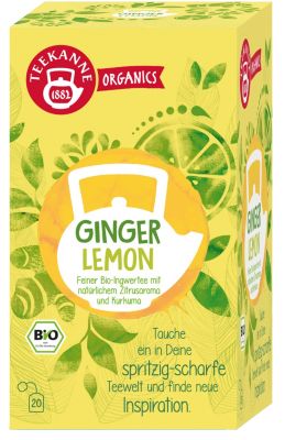 Thé Gingembre, citron TEEKANNE 20 Unités de 1.8 g