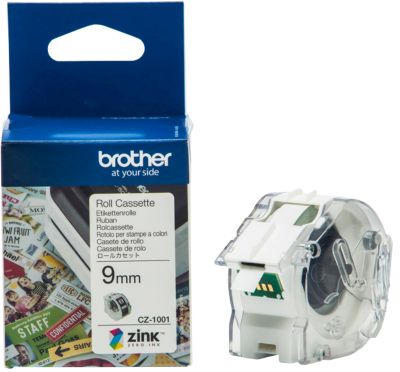 Brother Cz-1001 Authentic Label Tape Self Adhesive White 9 Mm X 5M