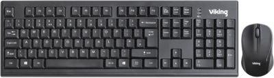 Viking Keyboard And Mouse Set Wireless Qwerty With Bluetooth Black