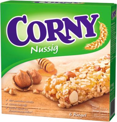 Barres céréales Corny Aux noix 6 unités x 25 g