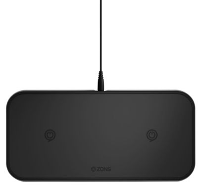 Chargeur double sans fil ZeNS ZEDC04B Noir