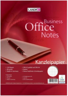 Feuilles d'exercice LANDRÉ A3 plié à A4 avec grille A4 / A3 80 g/m² Blanc 250 Feuilles