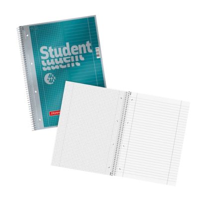 Cahier BRUNNEN Bleu pétrole métallisé A4 Ligné Perforé 4 Perforations
