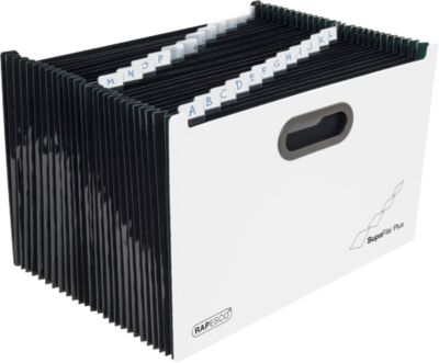 Thumbnail - Rapesco SupaFile Fächermappe 26 Taschen DIN A4 PP (Polypropylen) Blanko Schwarz, Weiß 1622