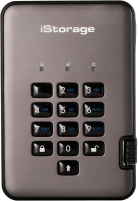 Disque dur externe iStorage PRO2 USB 3.1 Crypté Noir, graphite 2 To