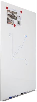 Tableau Blanc Sans Cadre Rocada Skin Acier Laqué Magnétique 75 x 115 cm