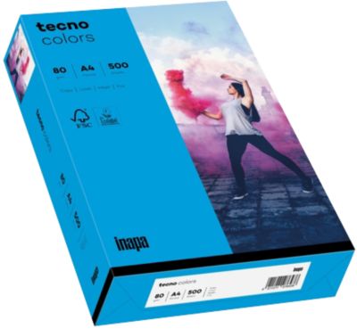 Thumbnail - tecno DIN A4 Farbiges Papier Blau 80 g/m² 500 Blatt