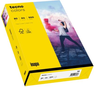 Thumbnail - tecno DIN A4 Farbiges Papier Gelb 80 g/m² Matt 500 Blatt