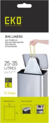 EKO Müllsäcke 35 L Weiß PE (Polyethylen) 72 Rollen