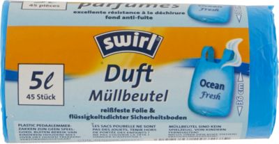 Sacs-poubelle Swirl 5 l Bleu 20,2 x 19,3 cm 16 Rouleaux de 45 Unités