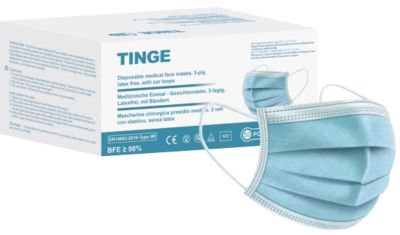Masque médical Type IIR Bleu, blanc 50 Unités