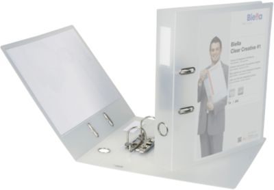 Classeur à levier Creative Biella 40 mm Polypropylène 2 Anneaux A4 Transparent