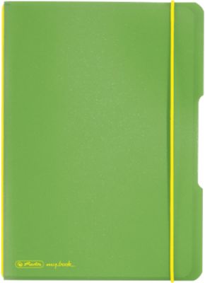 Thumbnail - herlitz Notizbuch DIN A5 Kariert Kunstoff Hellgrün Nicht perforiert 80 Seiten