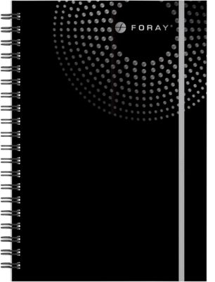 Cahier à spirale Foray Executive A4 Noir Couverture rigide Quadrillé 100 feuilles
