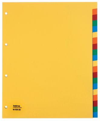 Intercalaires Kolma Longlife A4 XL portrait 20 intercalaires