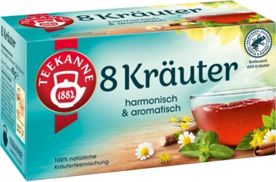Thé TEEKANNE 8 Herbes 20 Unités de 2 g