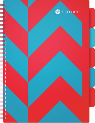 Cahier de projet Foray Extreme Turquoise A4 Couverture poly Ligné 175 Feuilles