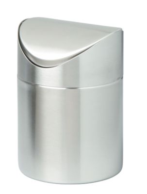 Poubelle de table Acier inoxydable 1.5 l 12 x 16,5 cm Argenté