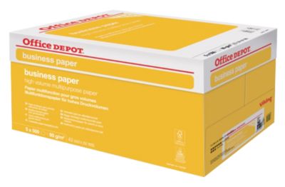 Papier Office Depot Business A3 80 g/m² Blanc Boîte de 5 ramettes de 500 Feuilles