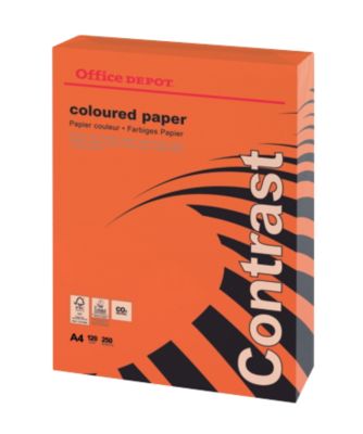 Papier couleur Office Depot Contrast A4 120 g/m² Rouge 250 Feuilles