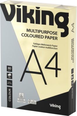 Papier couleur Office Depot A4 80 g/m² Jaune pastel 500 Feuilles