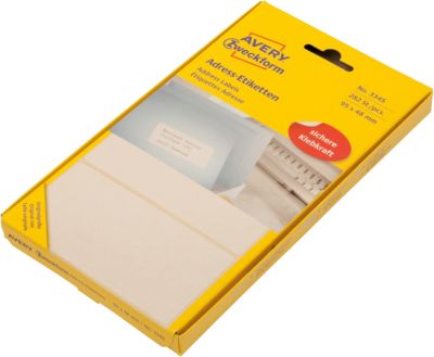 Etiquette d'adresse AVERY Zweckform 3345 Blanc 95 x 48 mm 94 Feuilles de 3 Étiquettes
