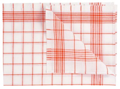 Q82-LIN594-RT 50 % lin, 50% coton Rouge 6 Unités