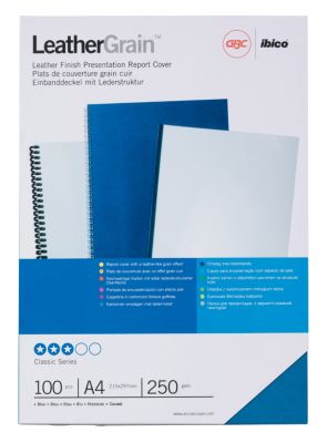 Couvertures de reliure GBC A4 Bleu 100 Unités