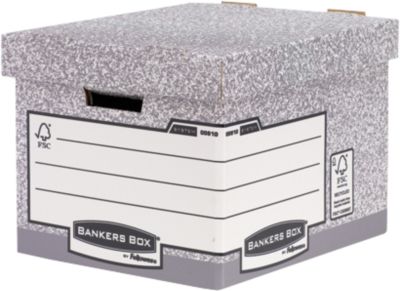 Boîte archives System BANKERS BOX Gris, blanc 33,5 x 40,4 x 29,2 cm0 Unités