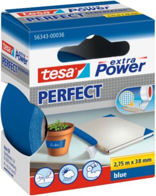 Rubans toilés tesa extra Power 56343-00036 38 mm x 2,75 m Bleu